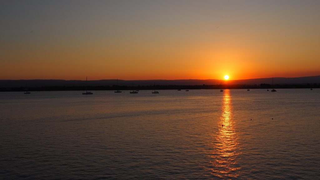 Sonnenuntergang in Syrakus